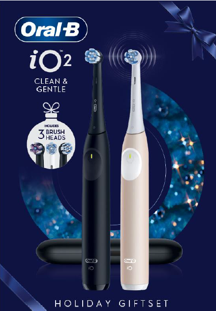 Pack Duo de Brosses à dents électrique Oral B iO2 Duo Christmas
