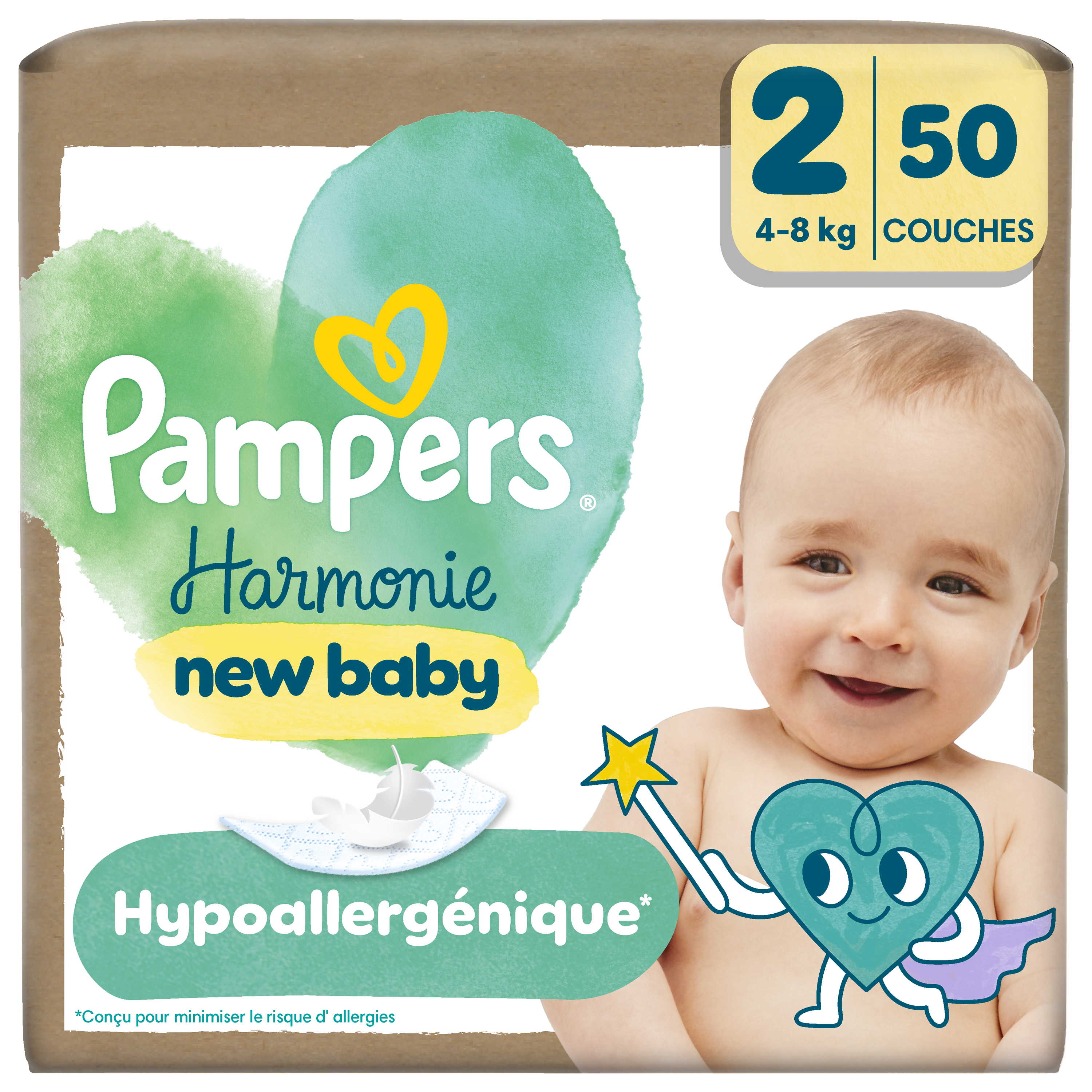 Pampers harmonie ed limitée taille 2 4kg 8kg – x50 couches - vue 2