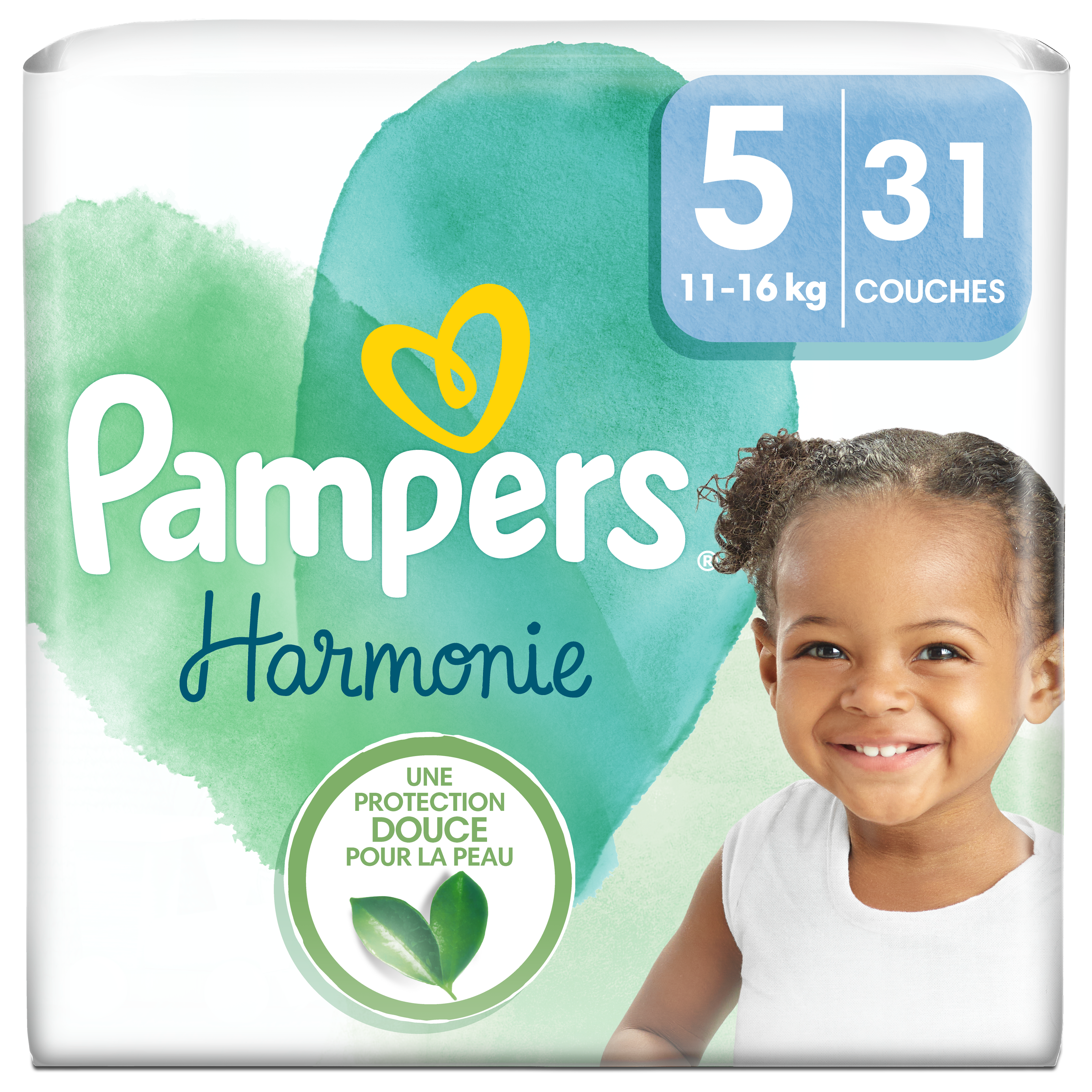 Pampers Harmonie Couches Taille 5, 31 Couches 11kg -16kg