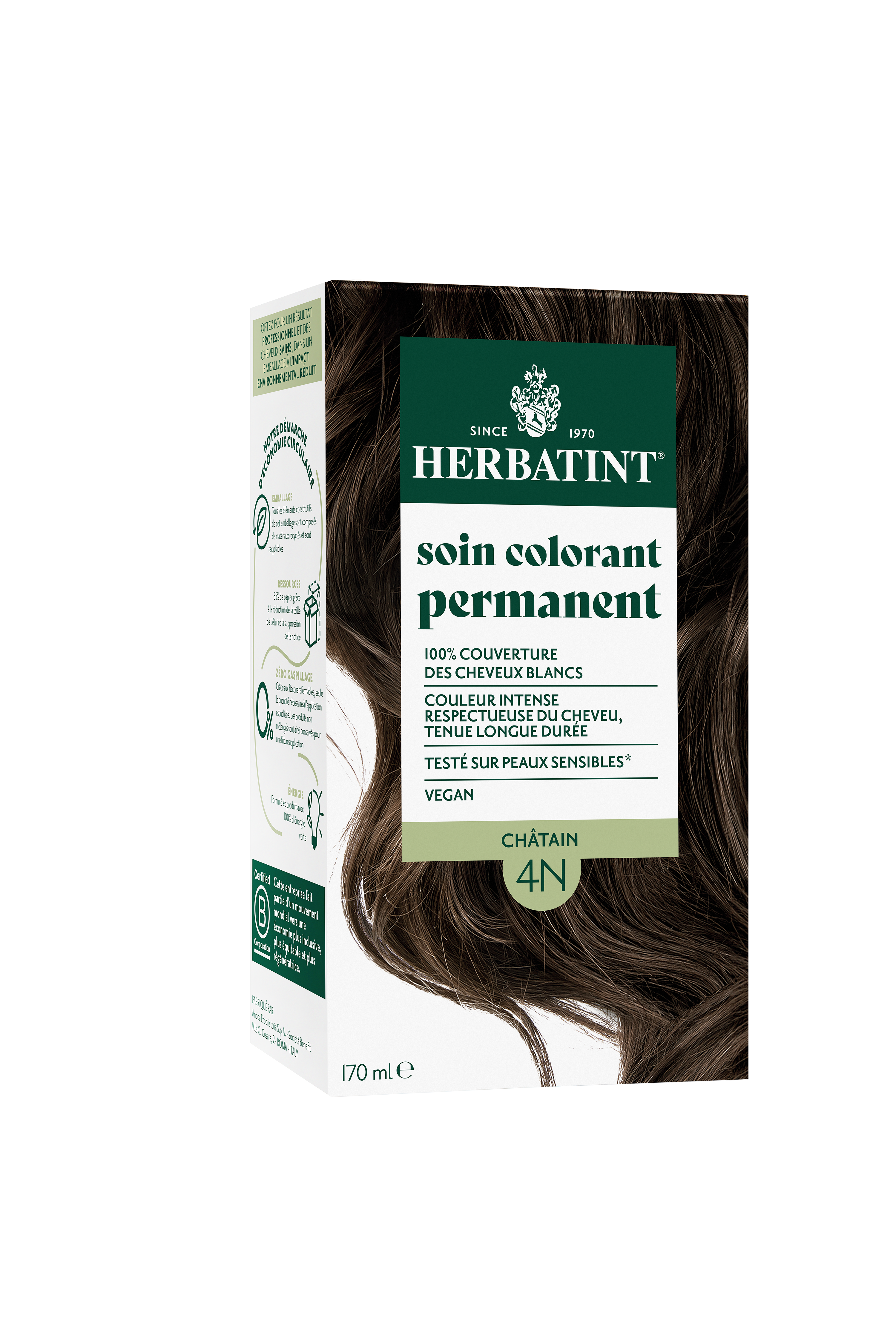 Herbatint Soin Colorant Permanent 4R Chatain Cuivre 170ml - vue 4