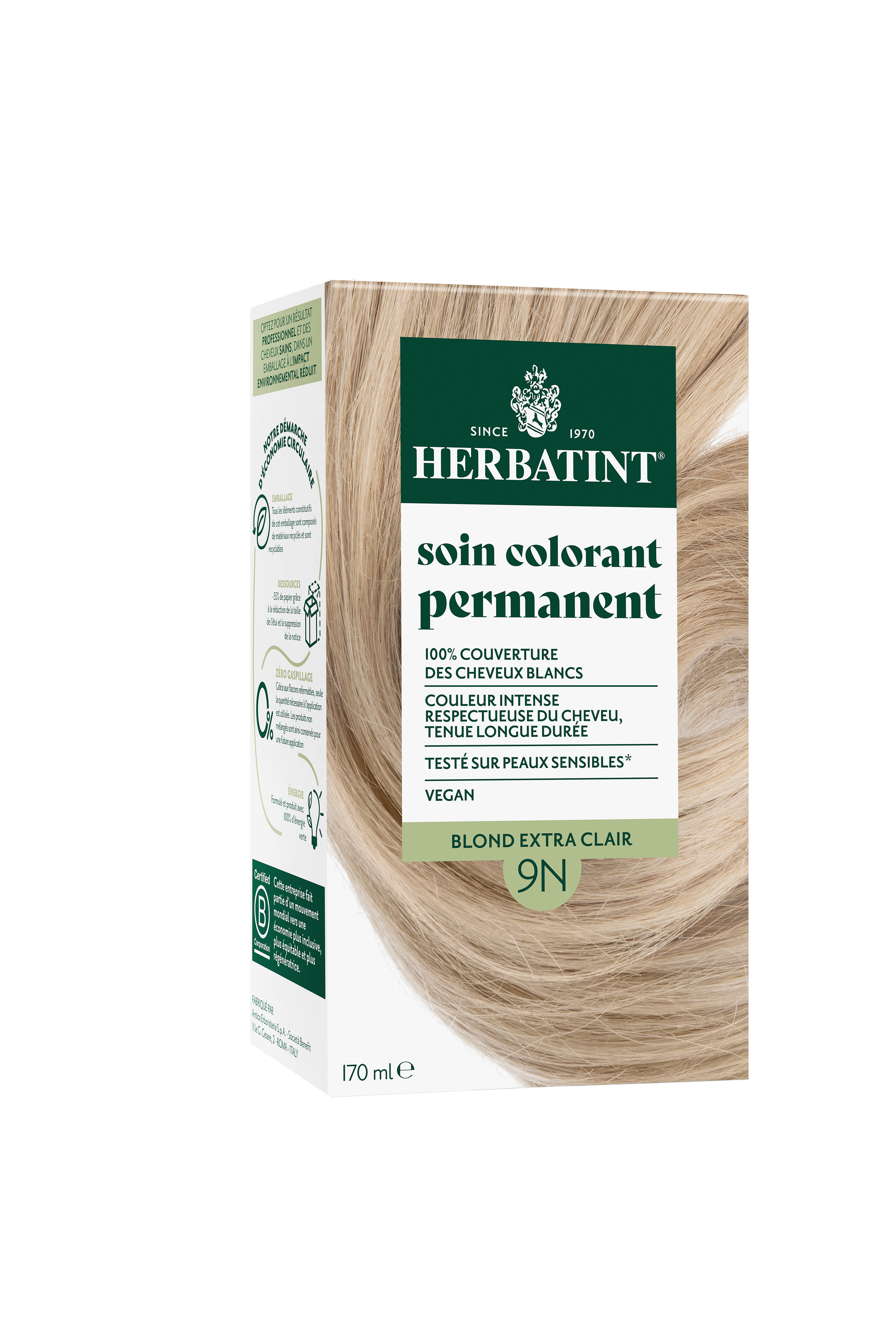 Herbatint Soin Colorant Permanent 9N Blond Extra Clair 170ml