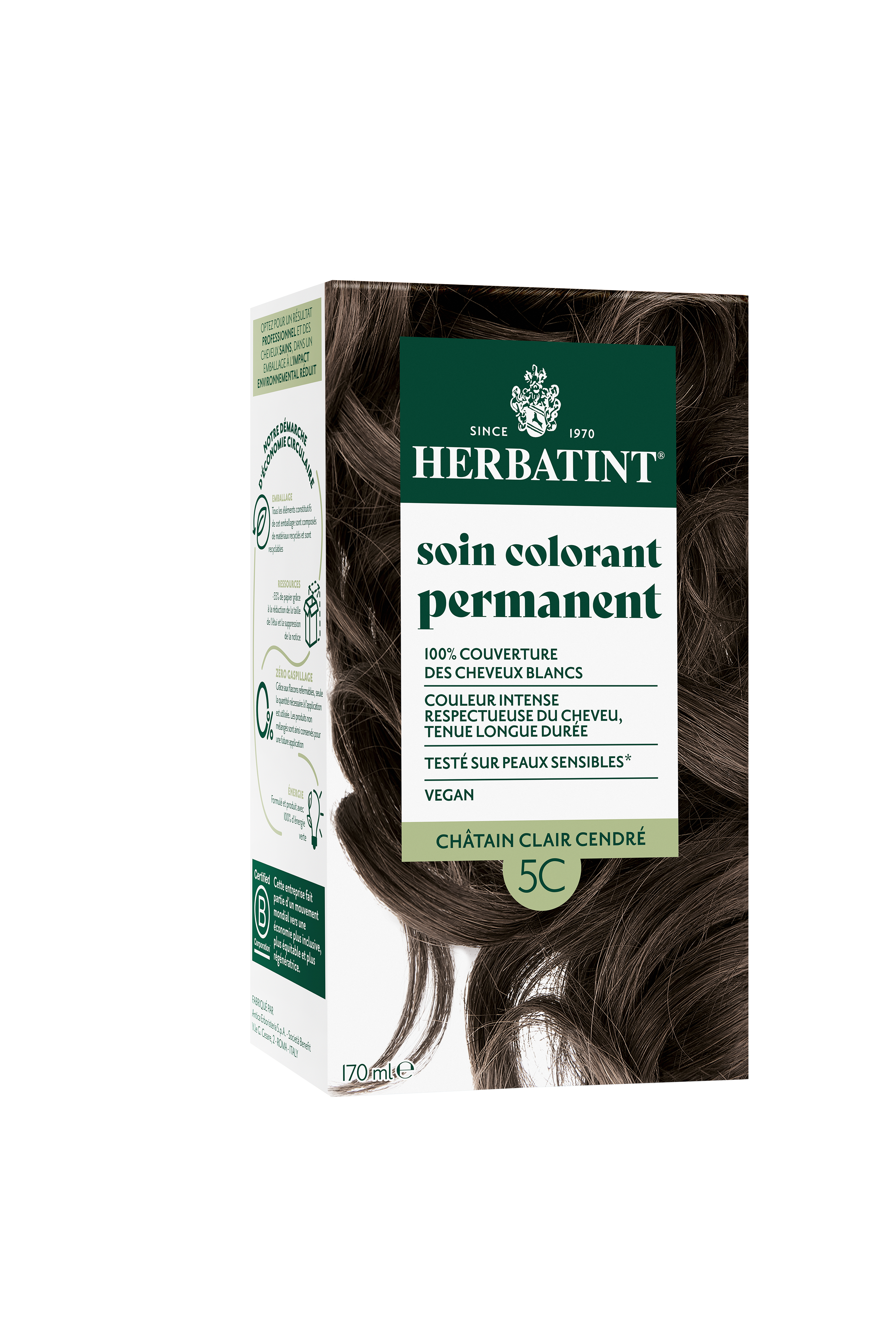 Herbatint Soin Colorant Permanent 5C Châtain Clair Cendré 170ml