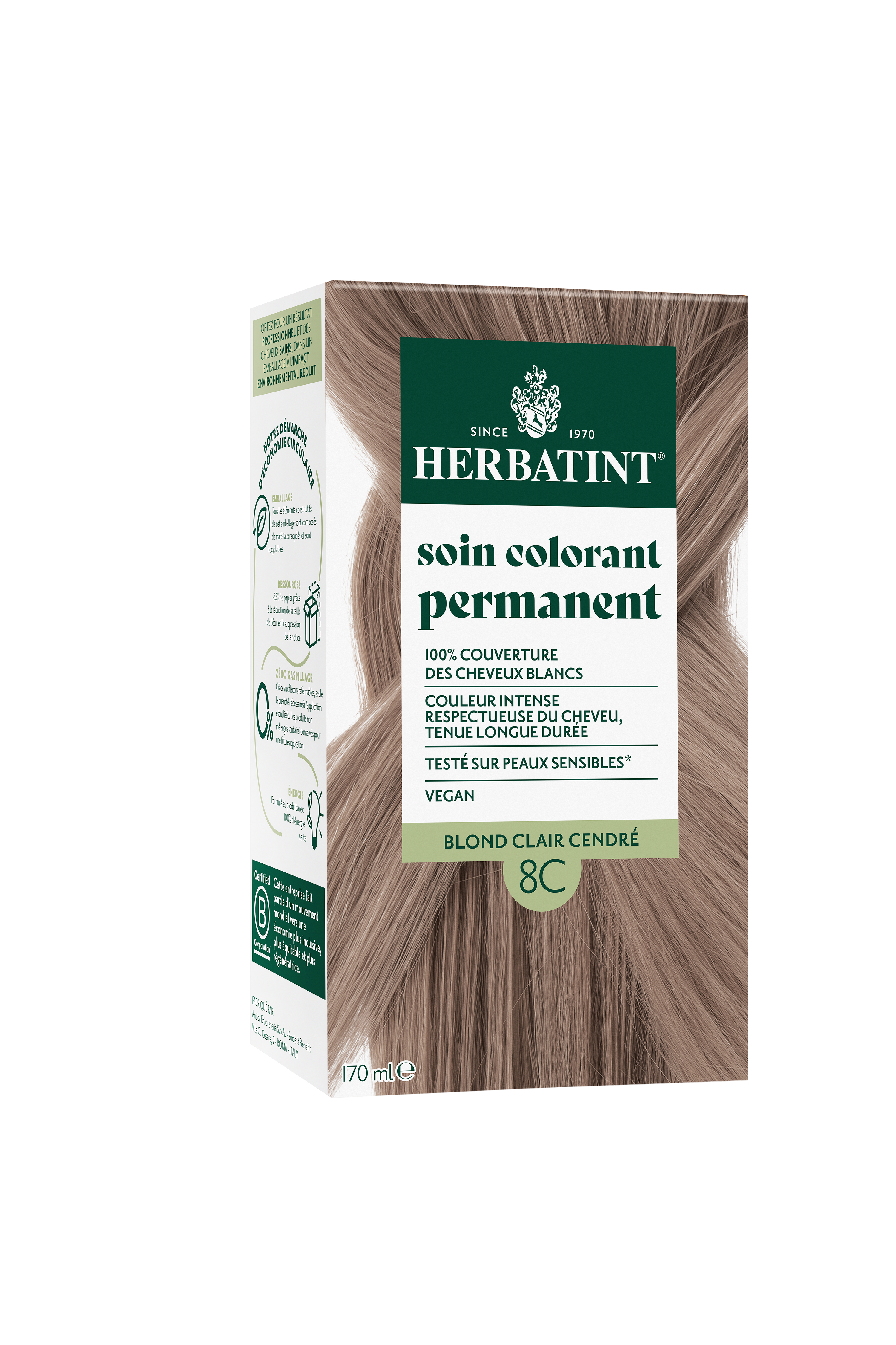 Herbatint Soin Colorant Permanent 4R Chatain Cuivre 170ml - vue 3