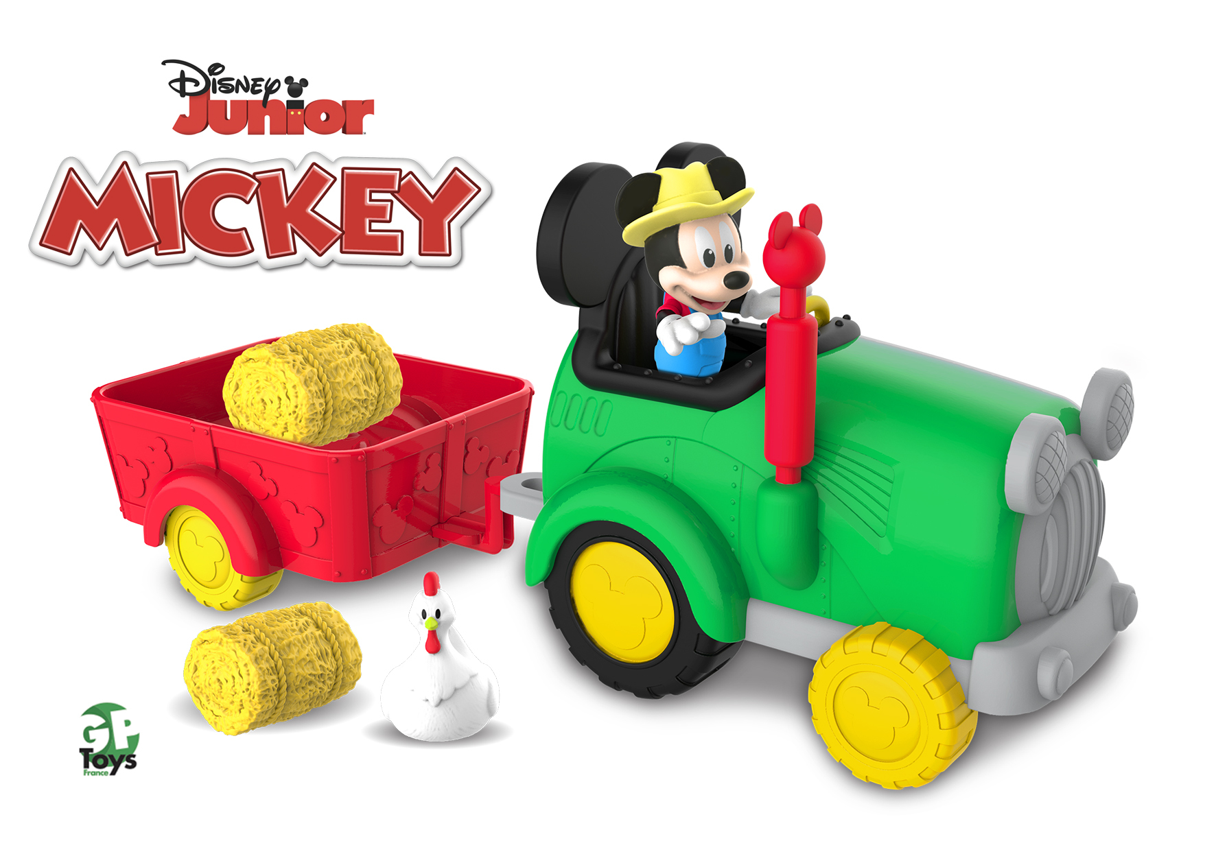 Mickey Tracteur Avec 1 Figurine 7,5 Cm Articulée Et Acc. - Mickey&Minnie