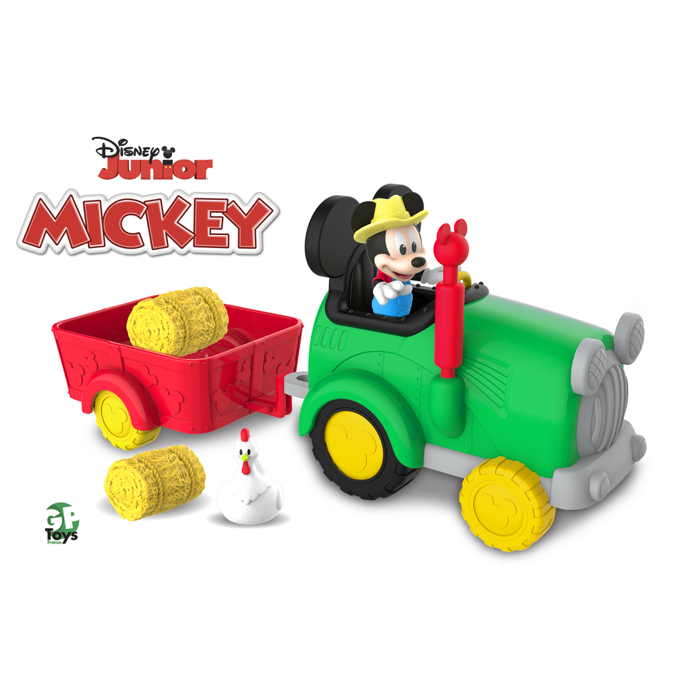 Mickey Tracteur Avec 1 Figurine 7,5 Cm Articulée Et Acc. - Mickey&Minnie