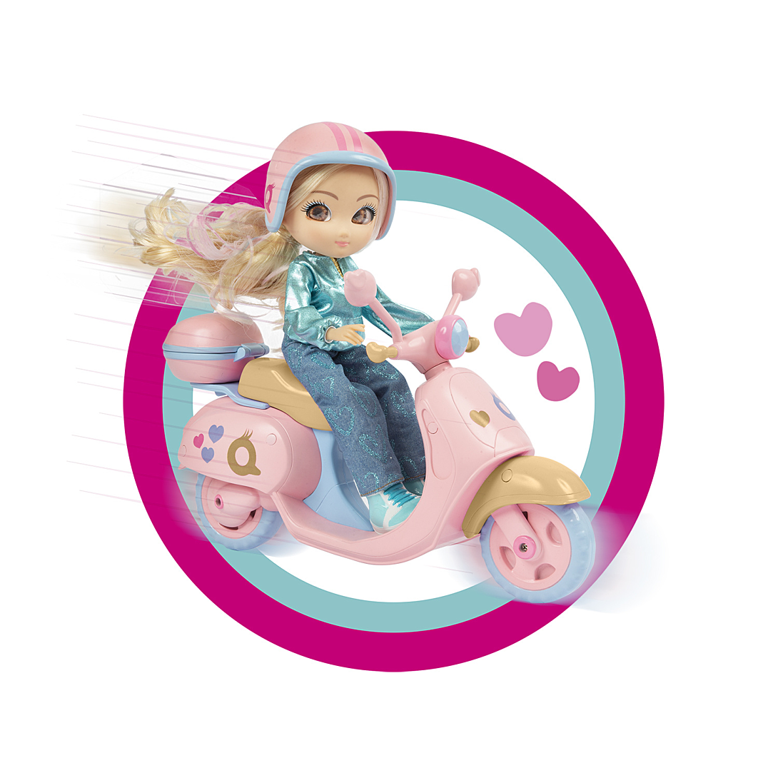 UNIQUE EYES FUN RIDE : Poupée unique eyes 25 cm + Véhicule REBECCA