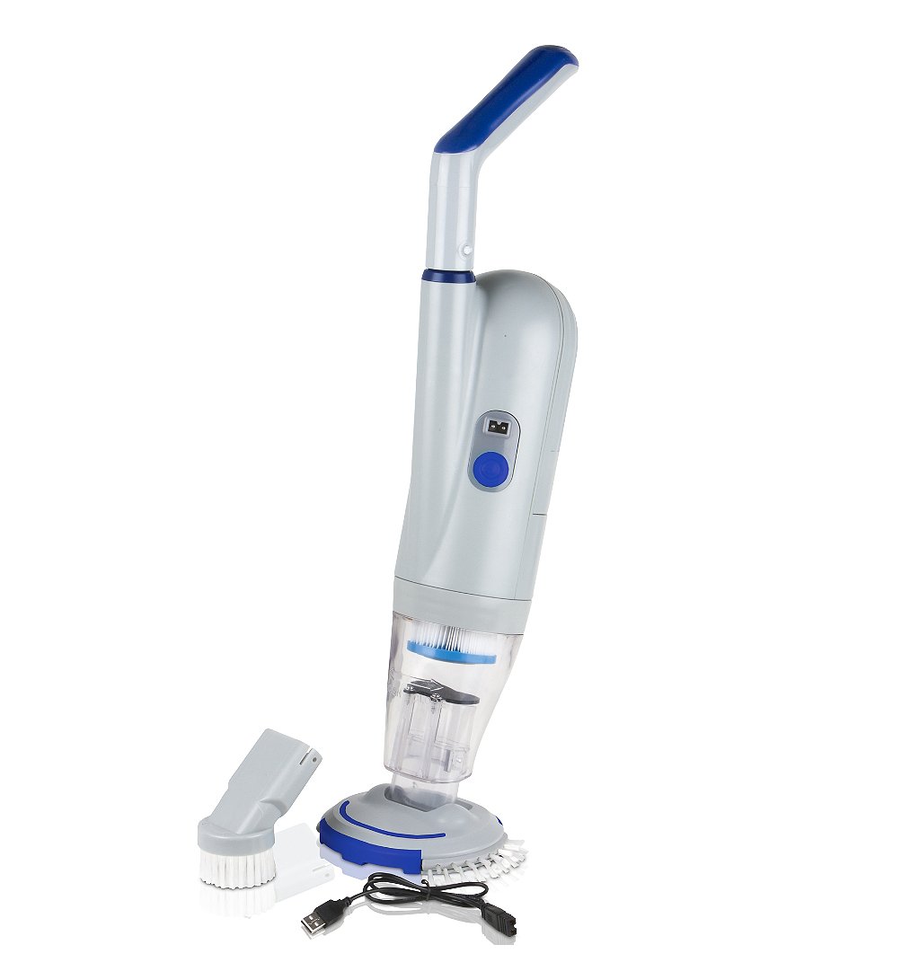 Nettoyeur de fond à batterie pour spas et piscines hors sol Équipé d'un filtre à cartouche