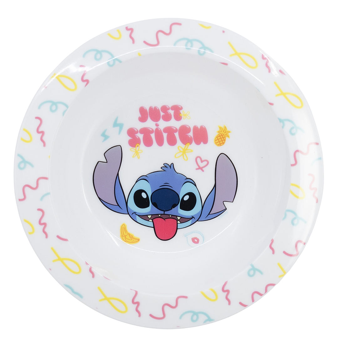 Bol alimentaire en plastique original Disney Stitch pour jeunes enfants passe au micro ondes facile à nettoyer et réutilisable. - vue 1