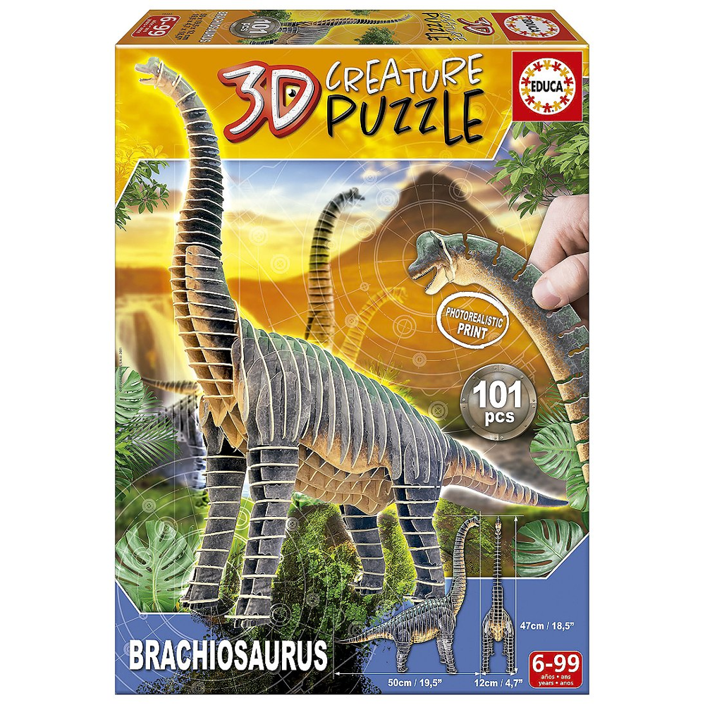 BRACHIOSAURUS - 3D CREATURE PUZZLE - Edica