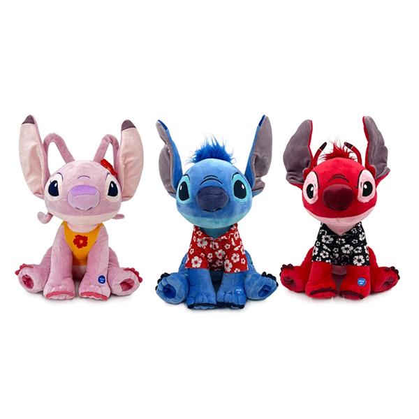 Peluche 30cm Disney Lilo & Stitch : Stitch avec chemise hawaïenne (Peluche avec emission de sons)