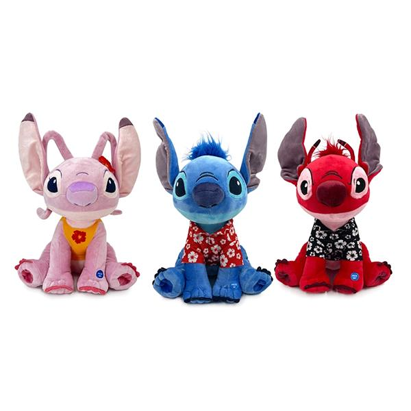 Peluche 30cm Disney Lilo & Stitch : Stitch avec chemise hawaïenne (Peluche avec emission de sons)