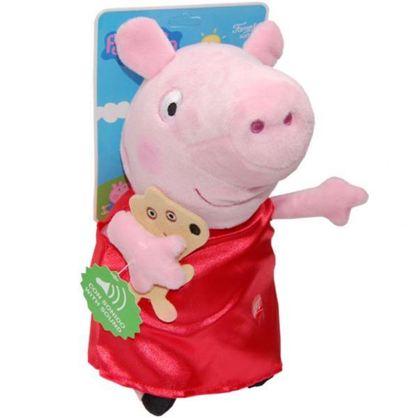 Peluche 31cm Peppa Pig: Peppa Pig [Peluche avec emission de sons]