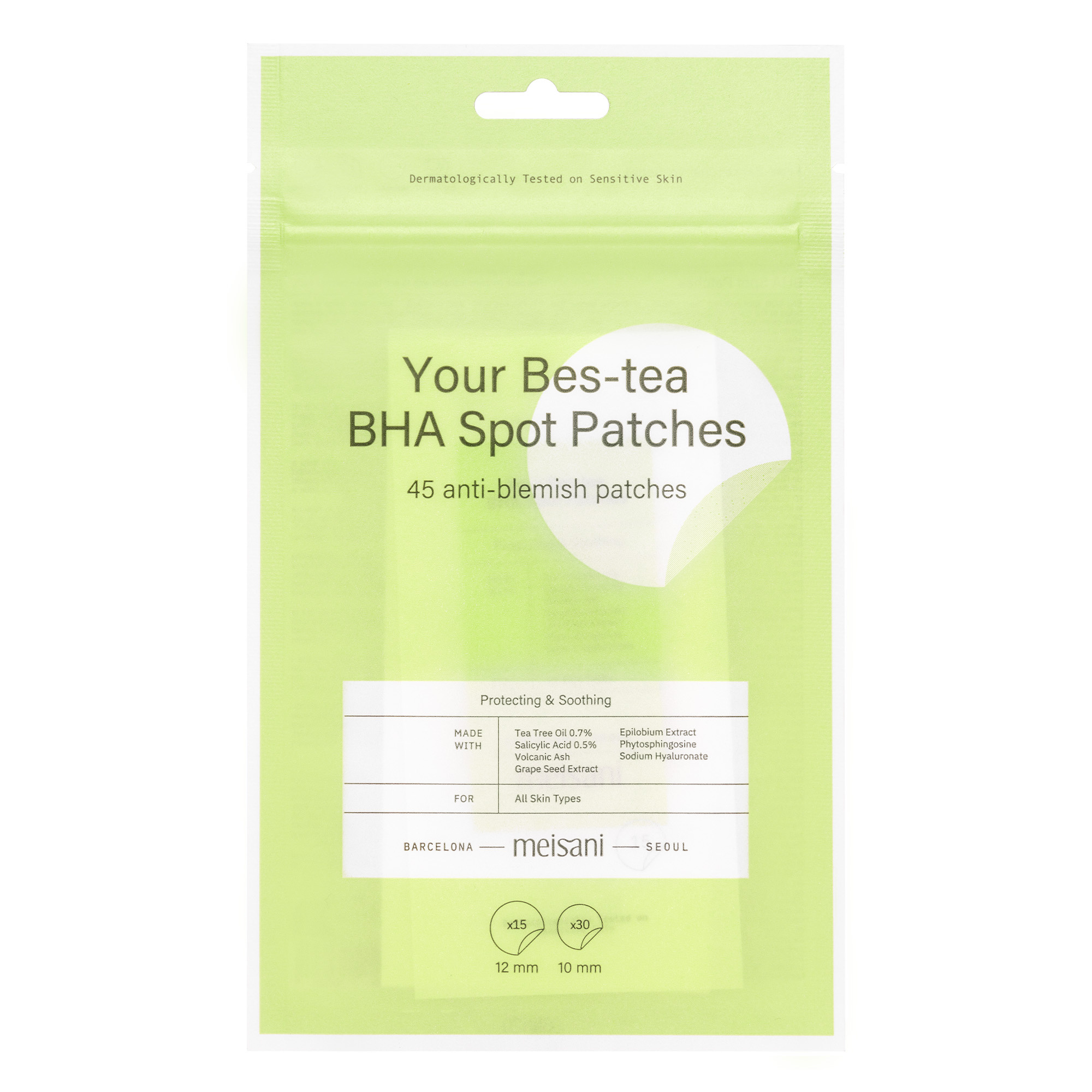 Patchs anti imperfections Your Bes Tea BHA 45 patchs Meisani - vue 2