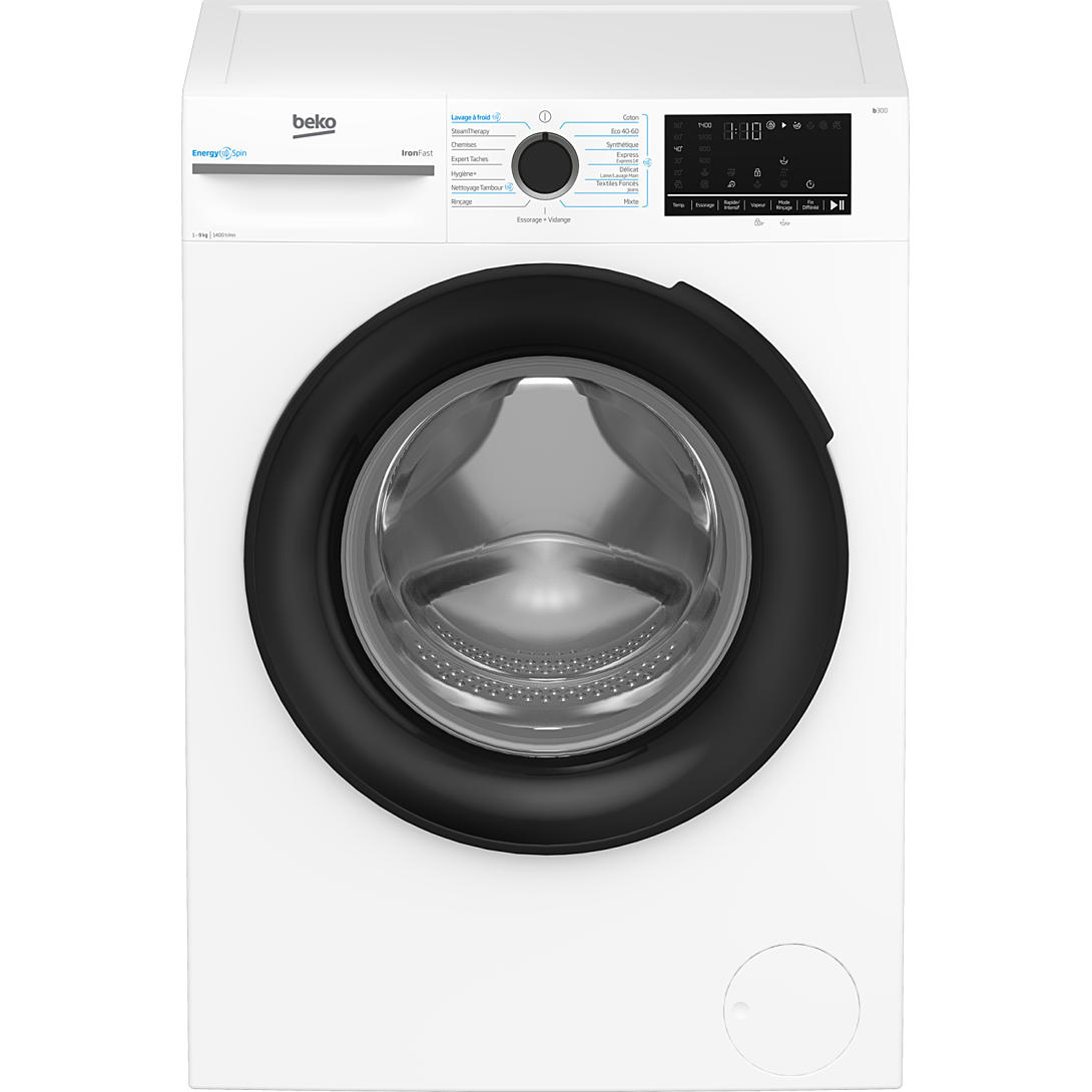 Lave-Linge Beko BM3WFU49411B – 9 Kg, 1400 Tr/min, Programme Vapeur - vue 6