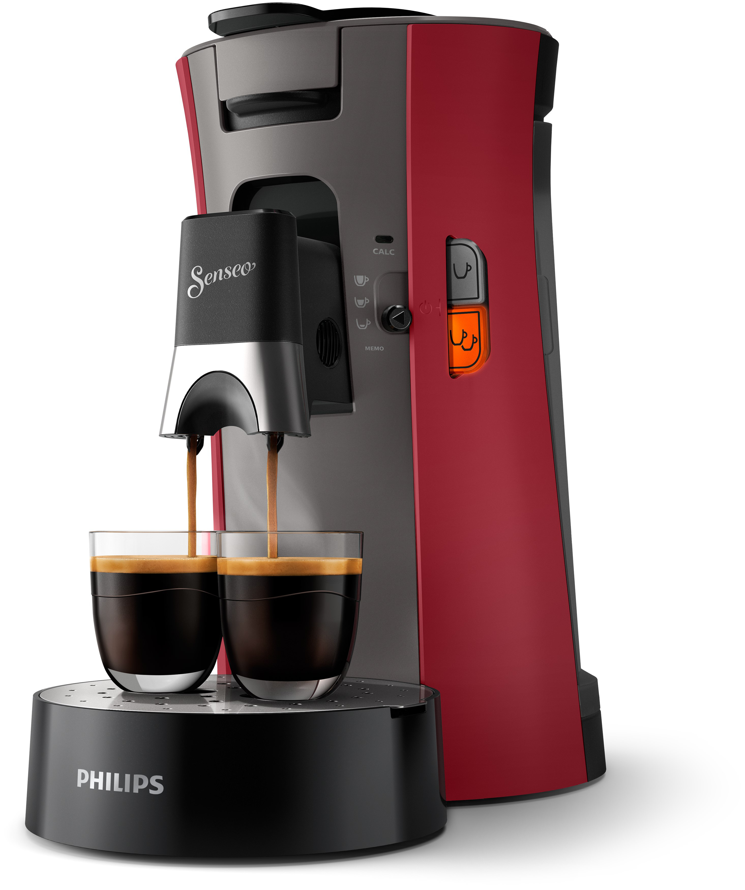 Machine à café à dosettes PHILIPS SENSEO SELECT CSA240/91 Rouge clair