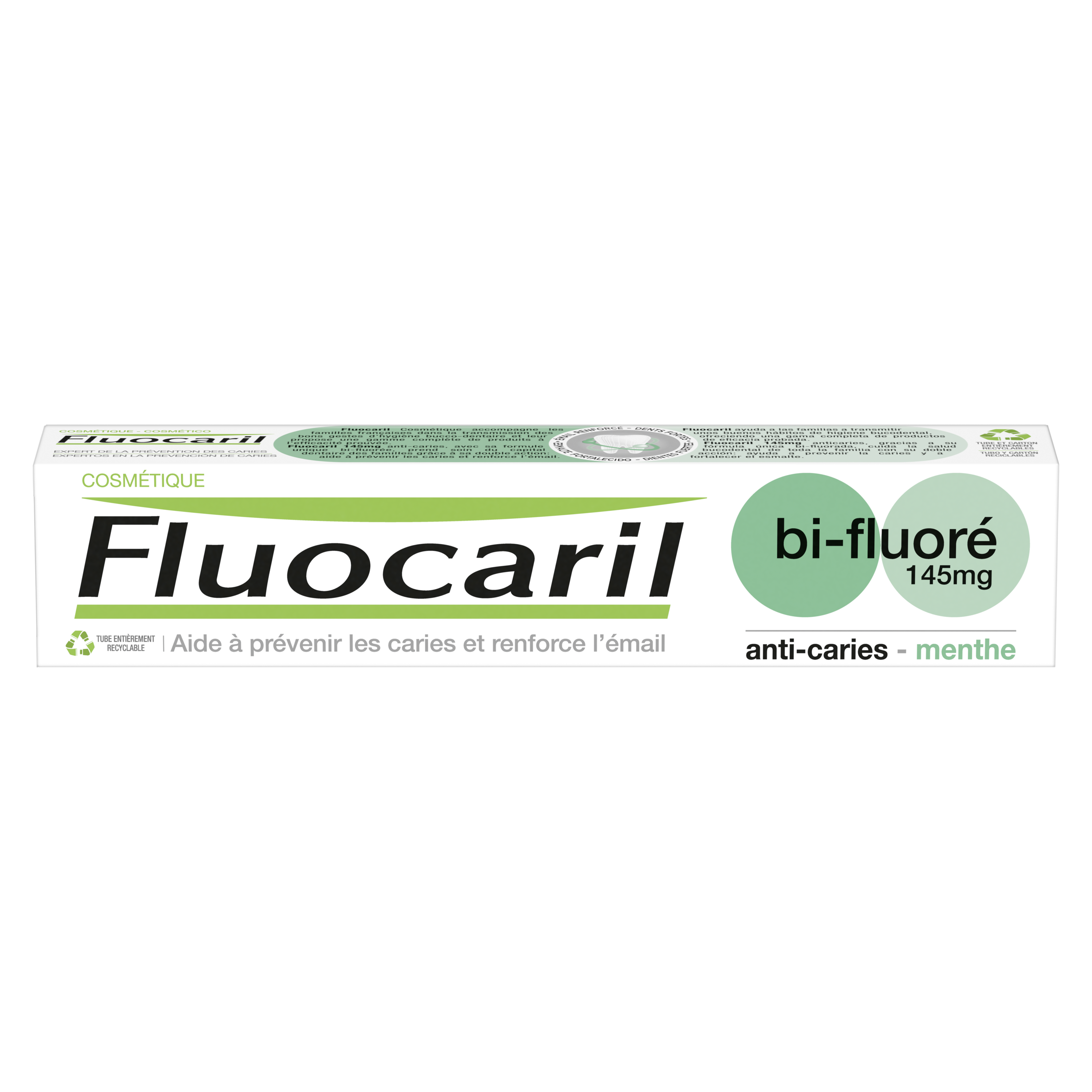 Fluocaril [para] dentifrice menthe bi-fluoré 145mg 75ml