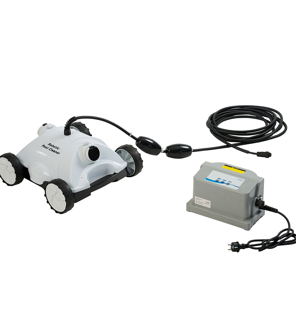 Robotclean 1 nettoyeur électrique pour fond de piscine 10x6m aspiration 16m³h finesse de filtration 2µ 2 cycles de nettoyage garantie