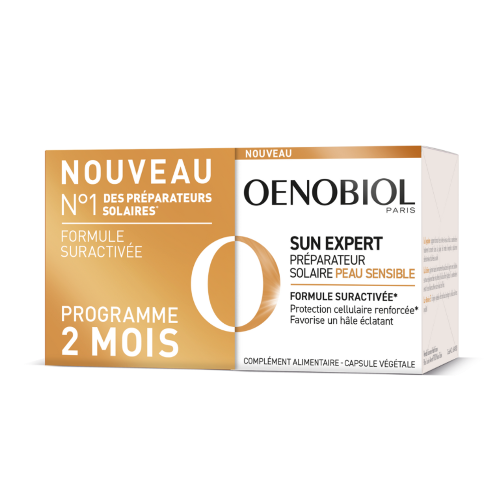 Oenobiol Sun Expert Préparateur Solaire Peau Sensible 2x30 Capsules