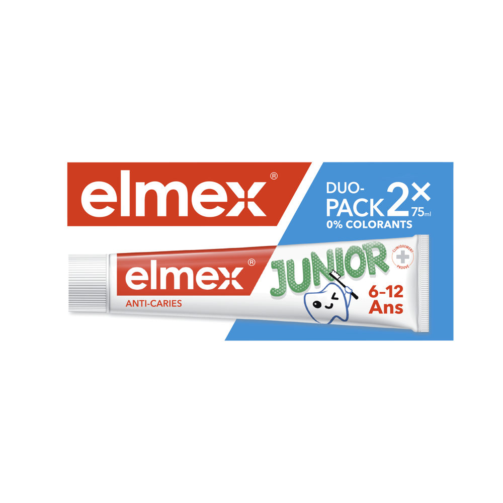 Dentifrice elmex anti-caries junior 2x75 ml