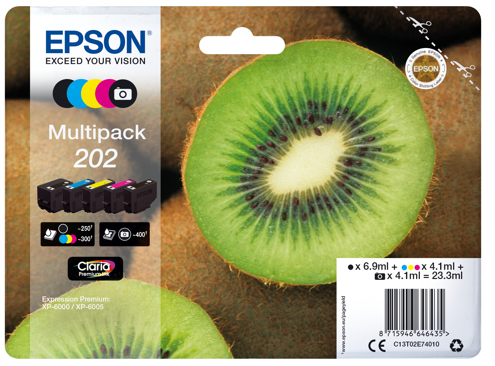 Cartouche D'encre Couleur + 202 Série Kiwi Epson Le Pack De Cartouches D'encre - vue 4