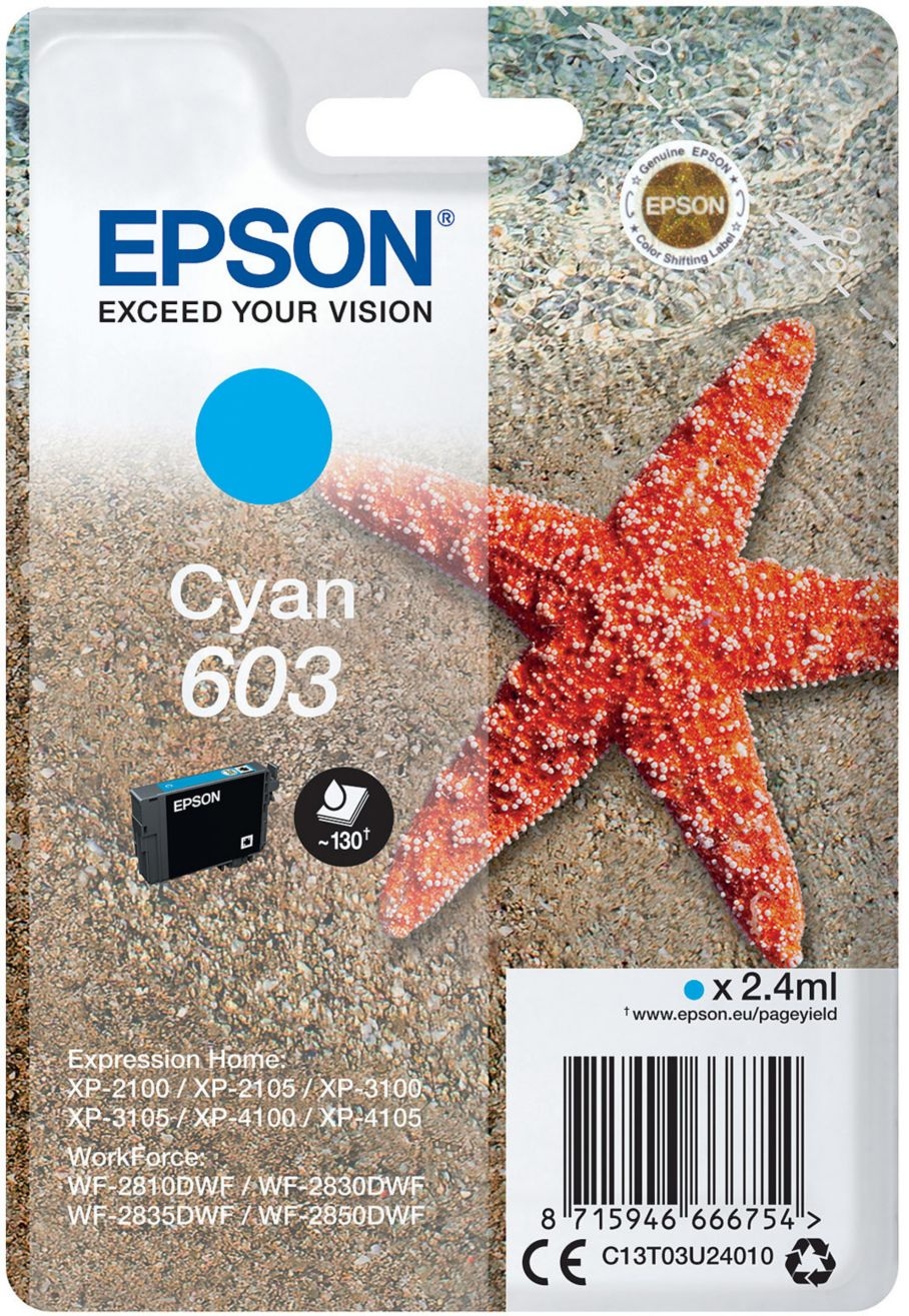 Cartouche d'encre Epson 603 Cyan Etoile de Mer