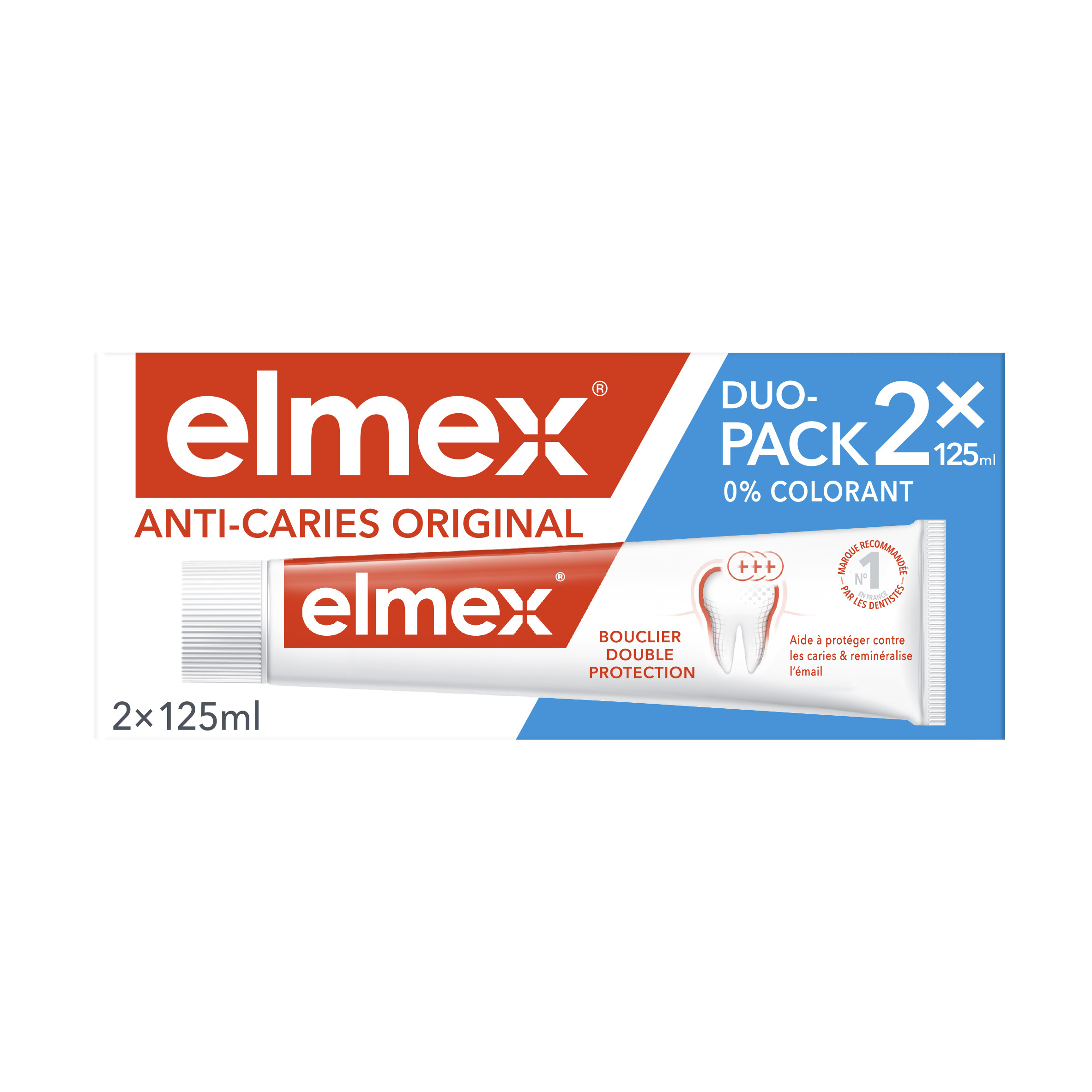 Dentifrice elmex anti-caries 125ml x2