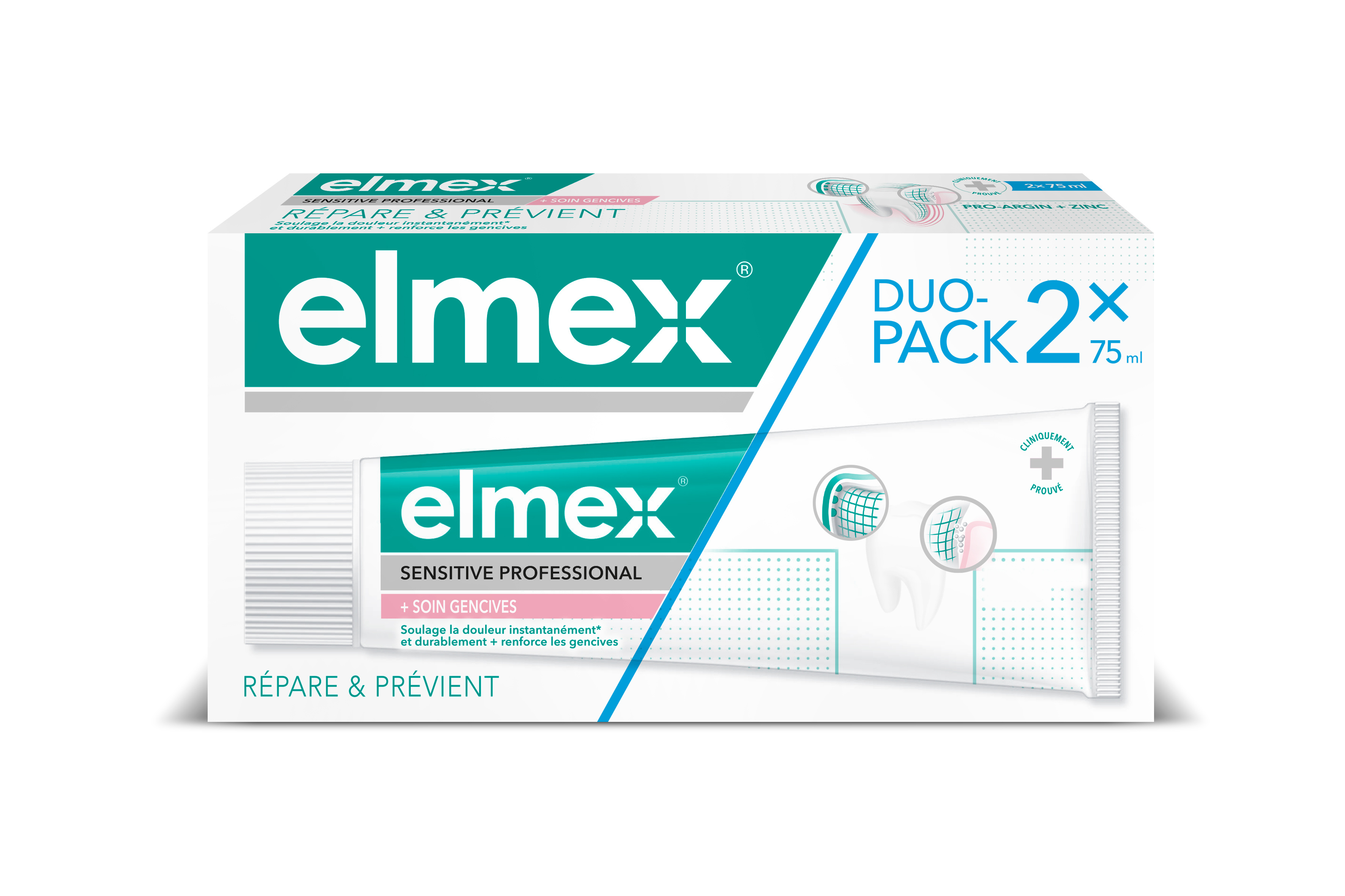 Elmex Sensitive Professional Soin Gencives Dentifrice DUO 75ml