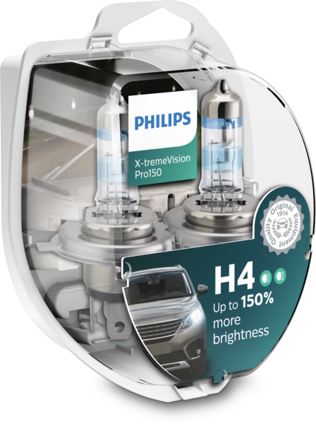 Philips special 2 lampes h4 x treme vision pro150 12v 60/