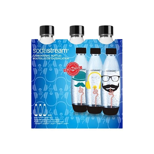 Pack 3 bouteilles Sodastream Fuse 1L - Modèle aléatoire