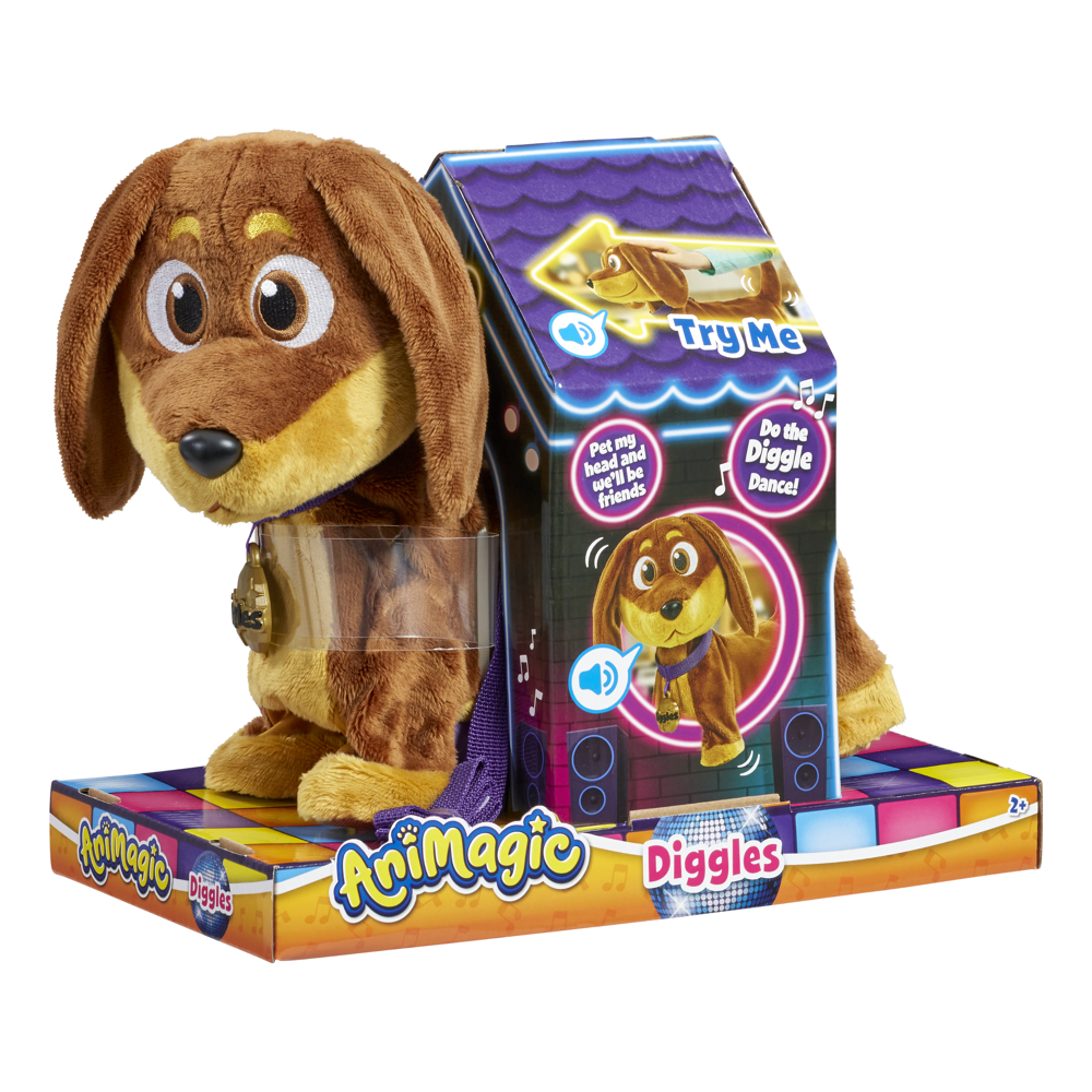 Peluche interactive Diggles le chien - Animagic Goliath