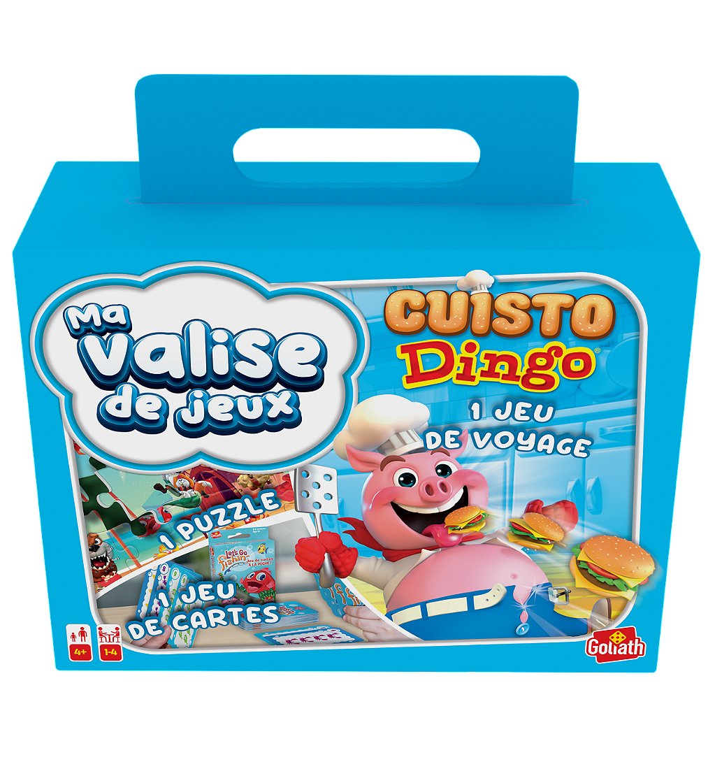 Valisette multi jeux Goliath - Cuisto Dingo voyage + 1 puzzle + 1 jeu de cartes