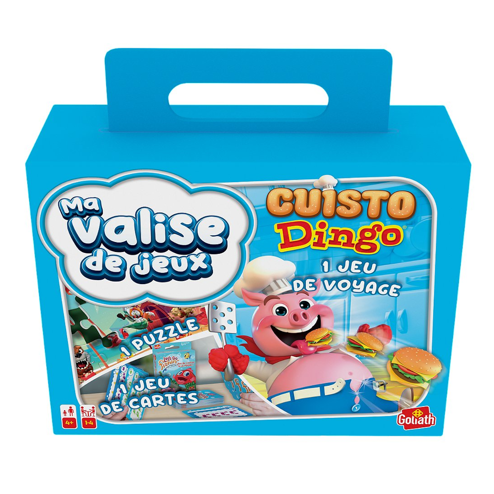 Valisette multi jeux Goliath - Cuisto Dingo voyage + 1 puzzle + 1 jeu de cartes