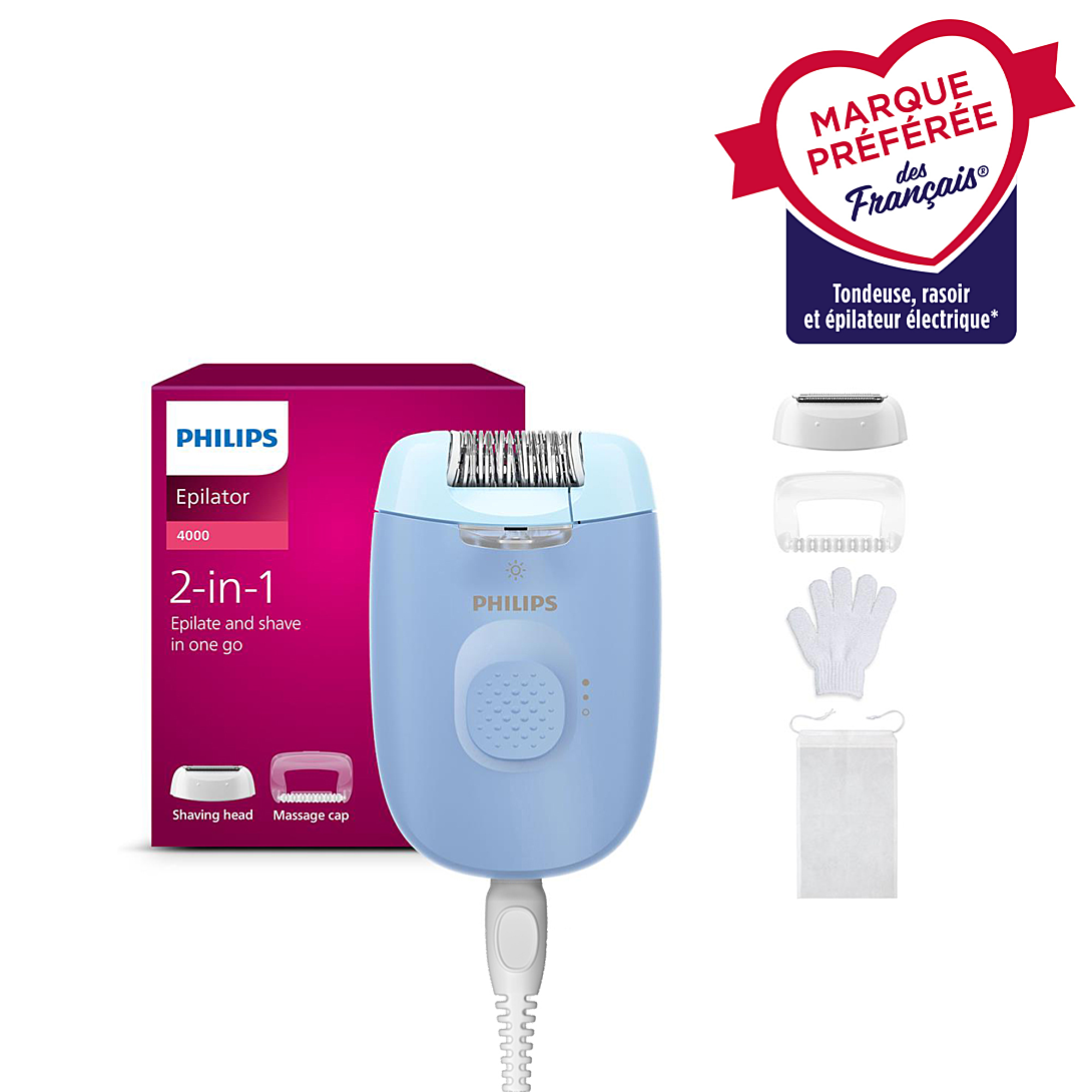 Épilateur Philips BRE247/00 – 2 Vitesses, Lumière LED, Tête Lavable - vue 6
