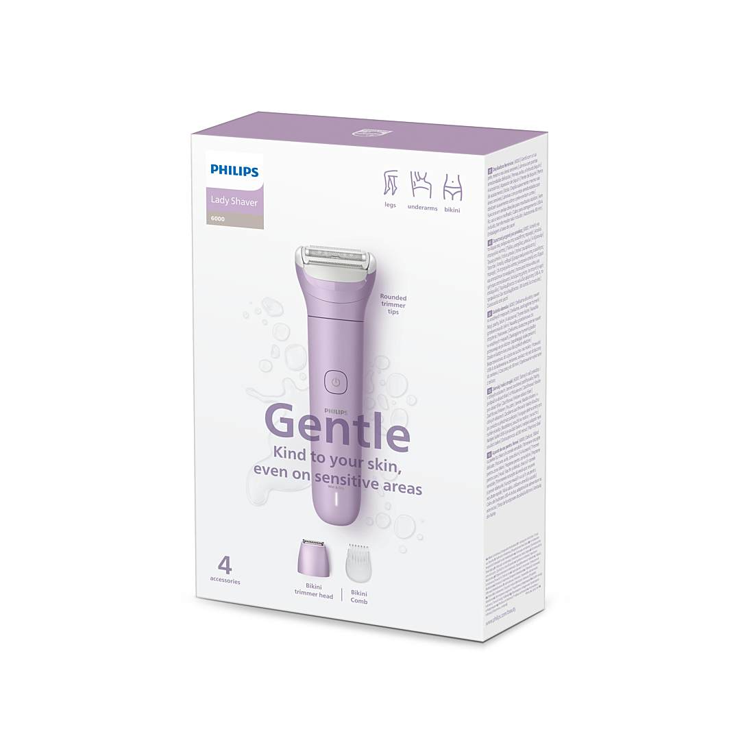 Philips Rasoir femme 6000 BRL138/00 Wet & Dry sans fil Jambes Aisselles Maillot Violet - vue 2