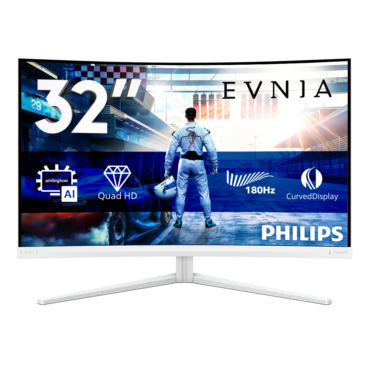 Philips Evnia 5000 32M2C5501/00 écran plat de PC 80 cm (31.5) 2560 x 1440 pixels Quad HD LCD Blanc