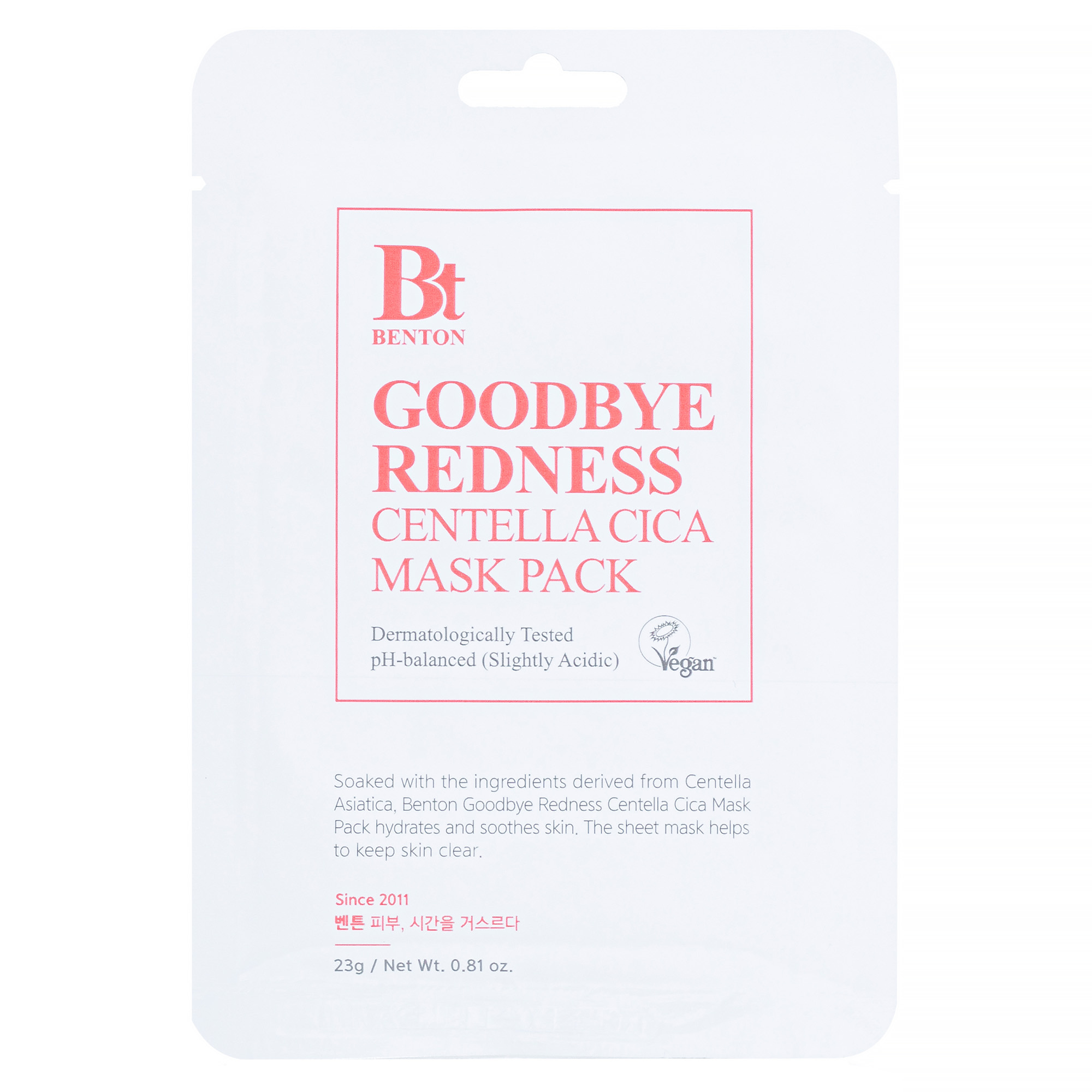 Masque apaisant Goodbye Redness Centella Benton 23ML - vue 2
