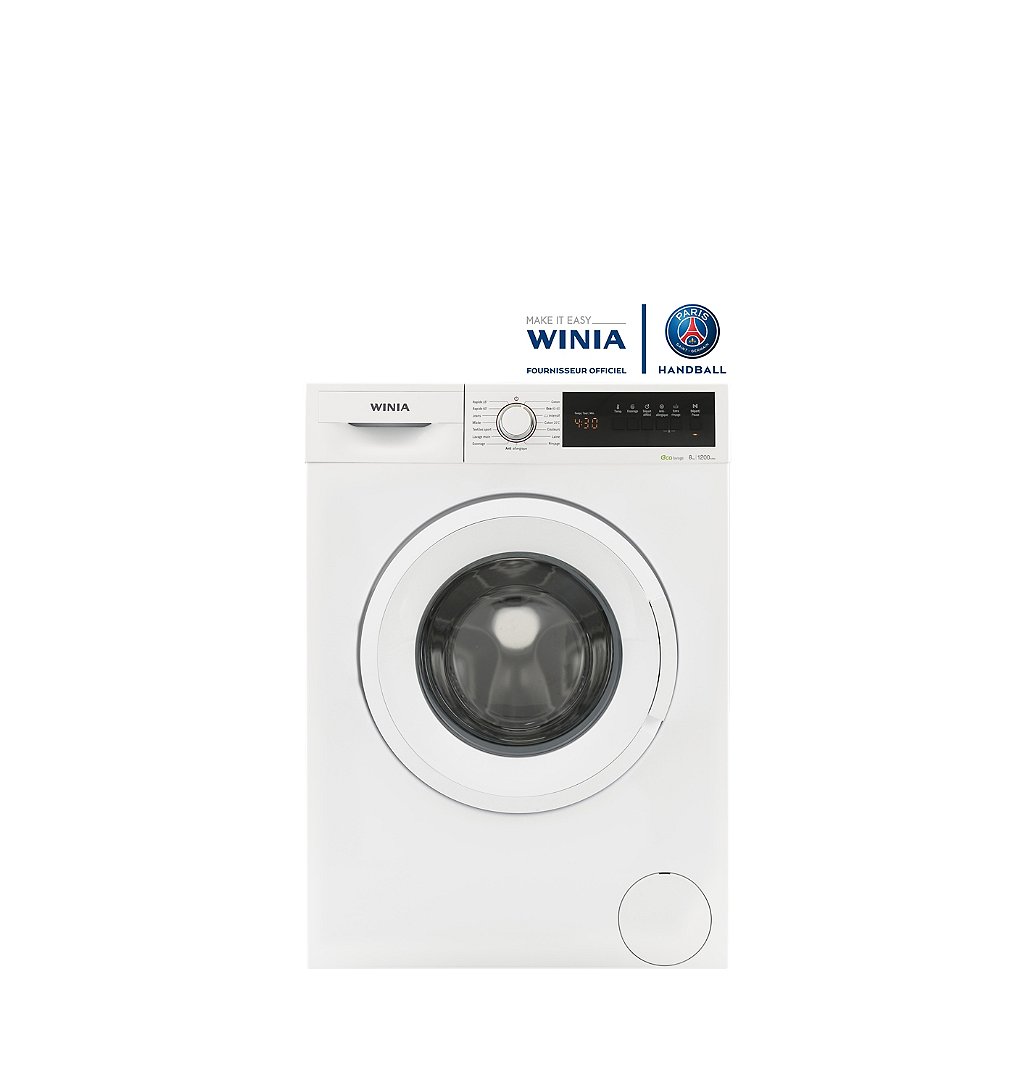 Lave Linge Frontal 7-8 kg Winia WVD-08T2WW12B51