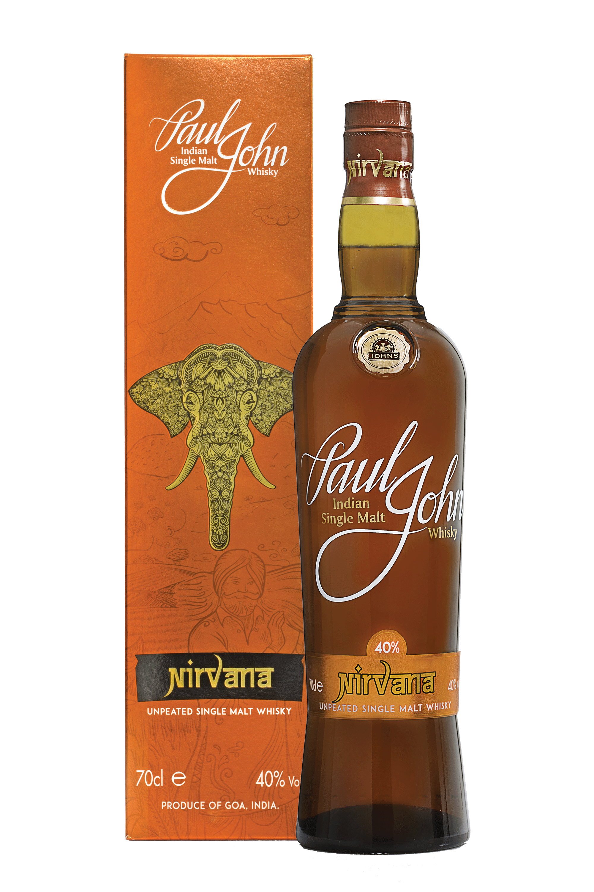 Whisky Single Malt Paul John Nirvana - Inde, 40 % vol. - 70 cl