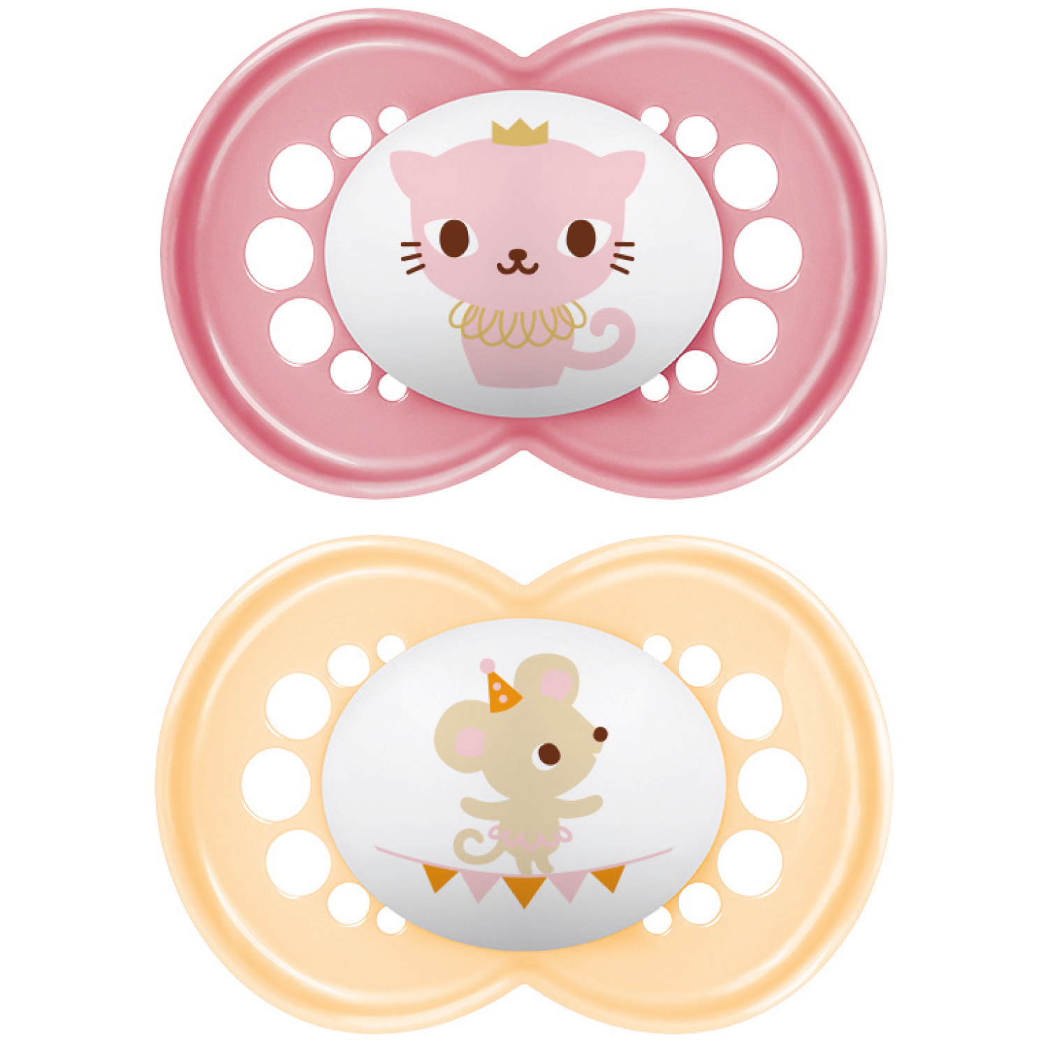 Mam Sucette Original Animaux 18+ Mois Silicone x2 Coloris aléatoire