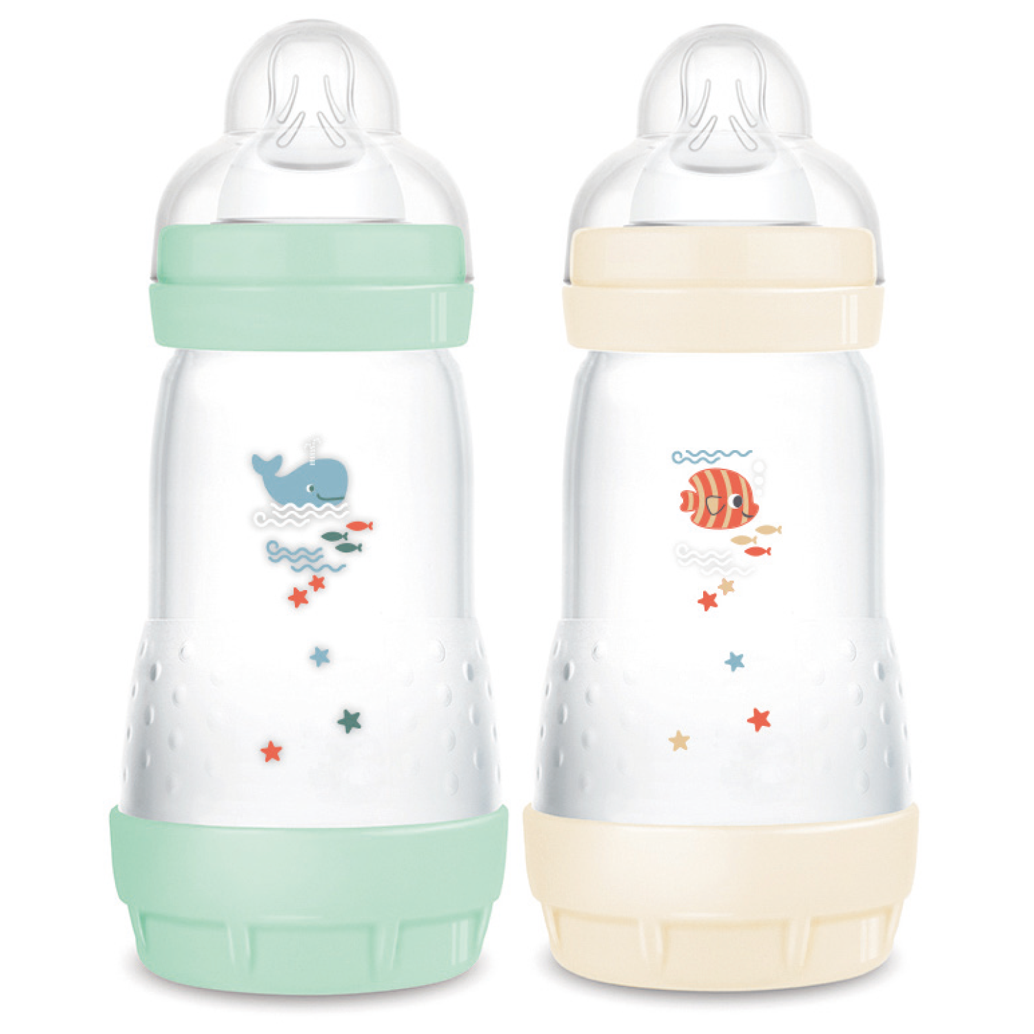 Mam Biberon Easy Start / Anti Colique Classique 260ml + Coton Tétine Débit 2 X2