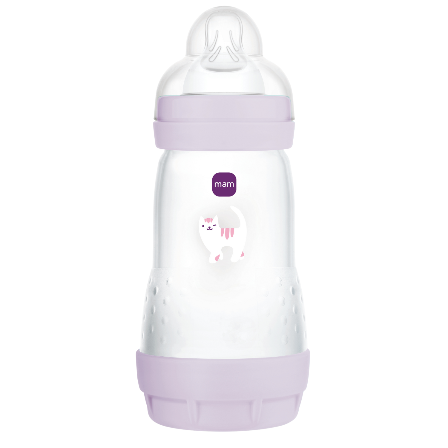 MAM Biberon Easy Start / Anti-Colique - 260ml - Lilas - Tétine Débit 2
