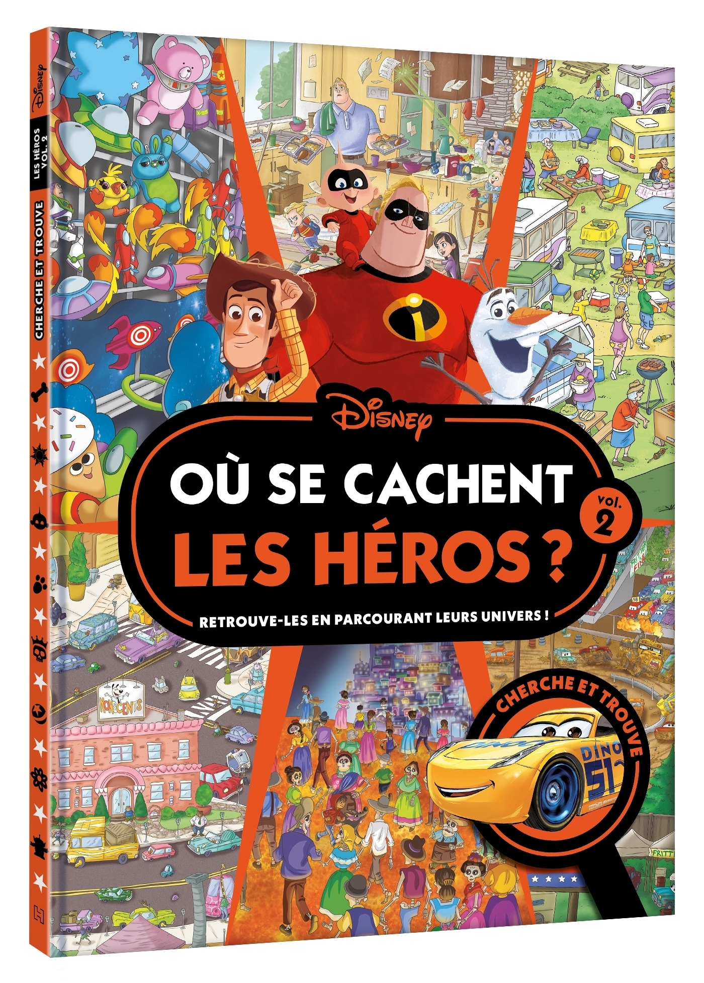 DISNEY - Où se cachent les héros ? Vol. 2 - Cherche et Trouve (Cartonné)