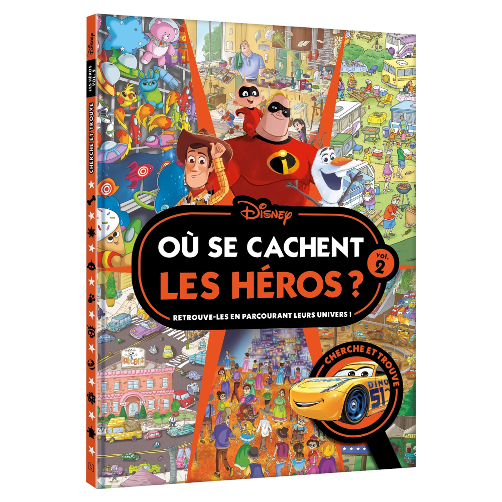 DISNEY - Où se cachent les héros ? Vol. 2 - Cherche et Trouve (Cartonné)