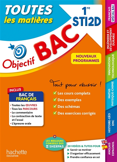 Objectif BAC 2024 - 1re STI2D Toutes les matières (Broché)