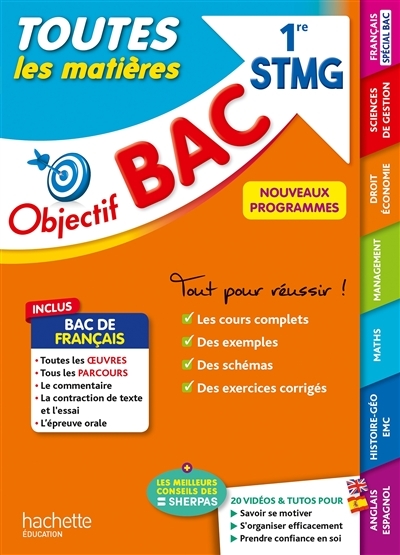 Objectif BAC 2024 - 1re STMG Toutes les matières (Broché)