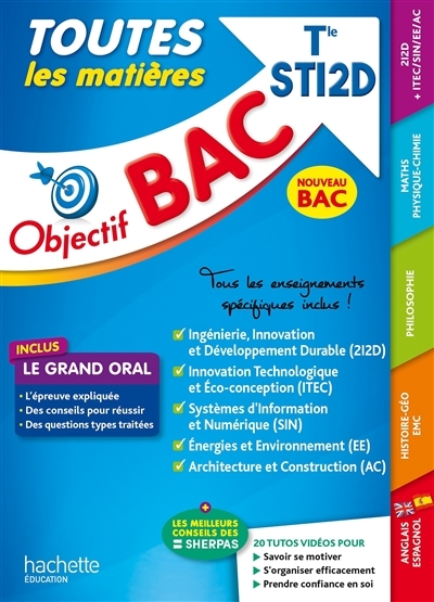Objectif BAC 2024 - Term STI2D Toutes les matières (Broché)