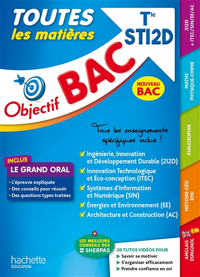 Objectif BAC 2024 - Term STI2D Toutes les matières (Broché)