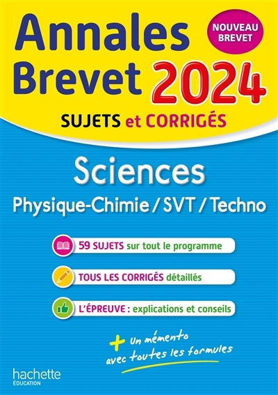 Annales BREVET 2024 - Sciences (Broché)