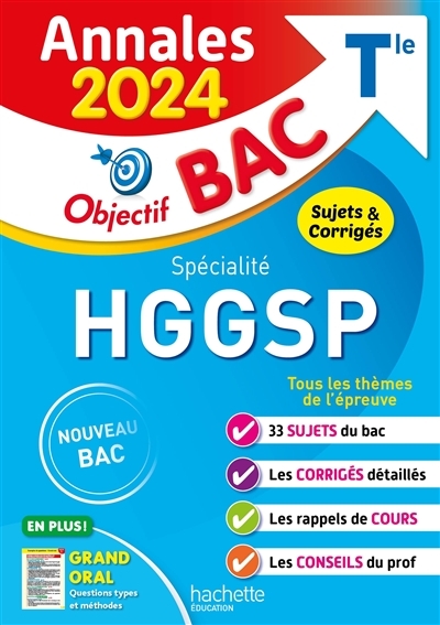 Annales Objectif BAC 2024 - Spécialité HGGSP (Broché)