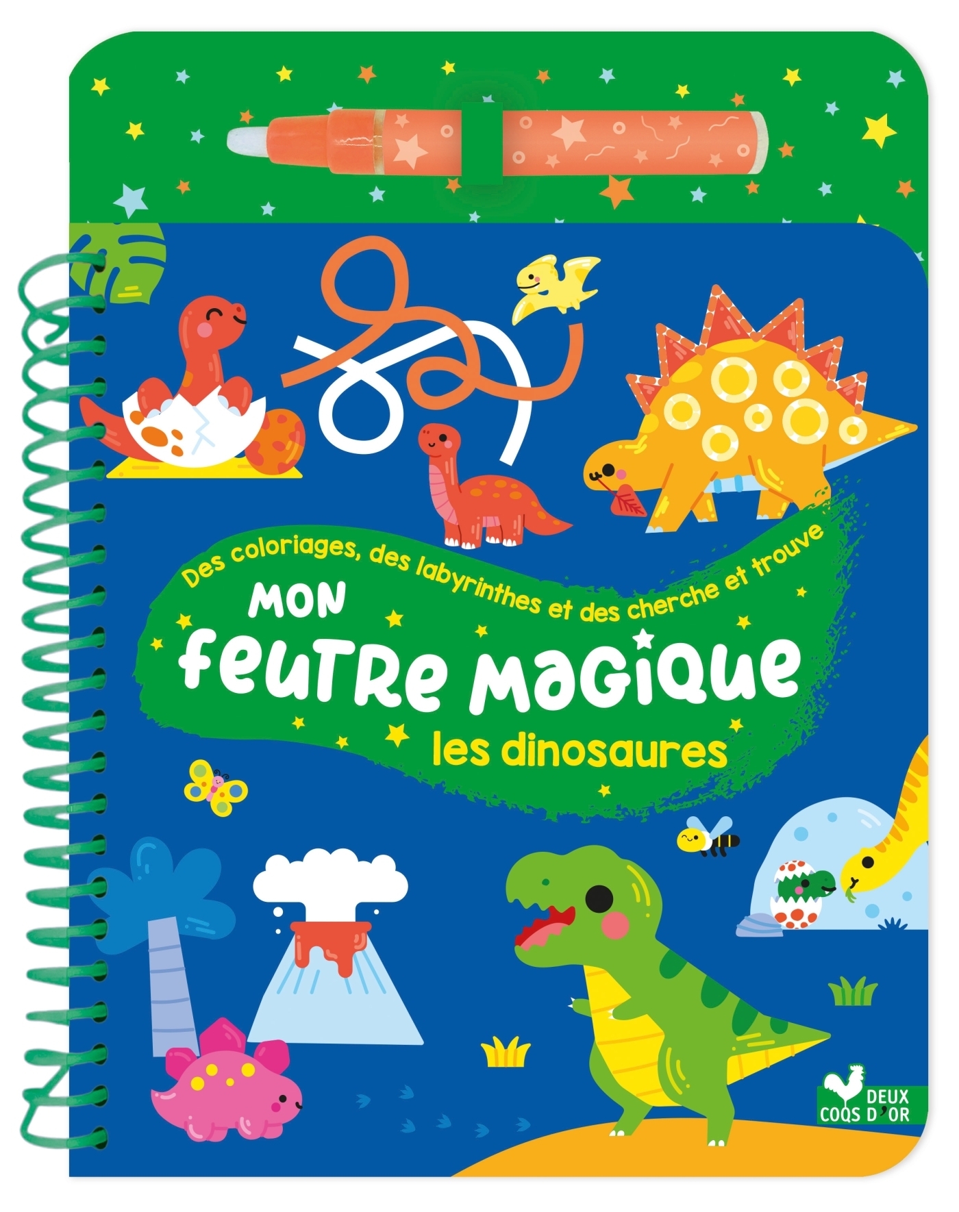 Mon feutre magique dinosaures - avec feutre à réservoir d'eau (Relié)